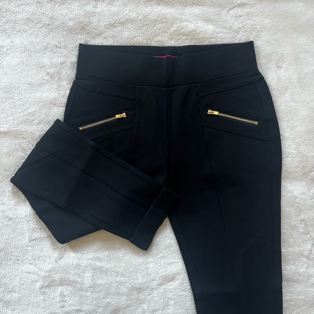 Ci Sono Black Trousers with Gold Zippers
